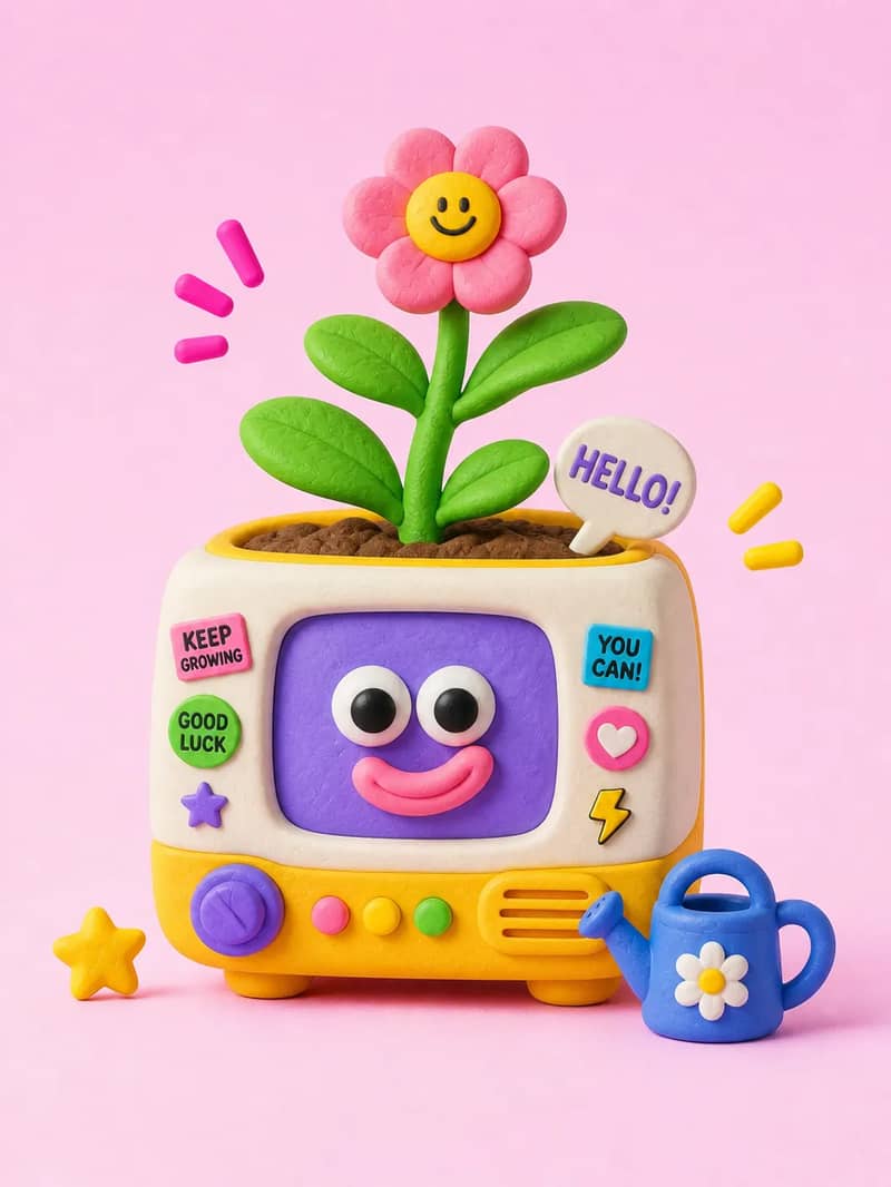 Clay Hello Flower