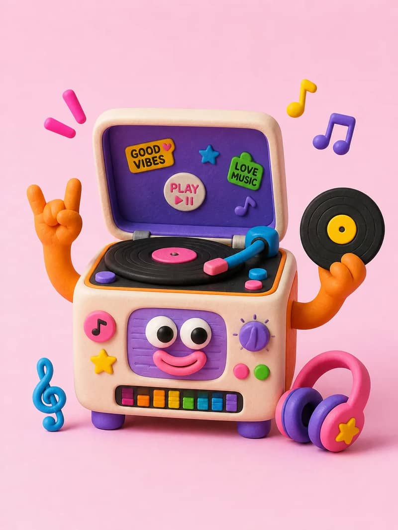 Clay Vinyl Player