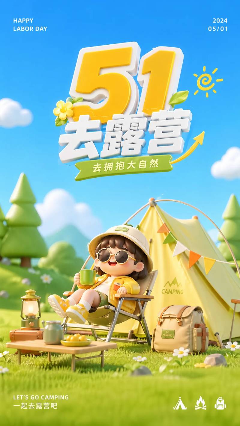 May Day Girl Camping