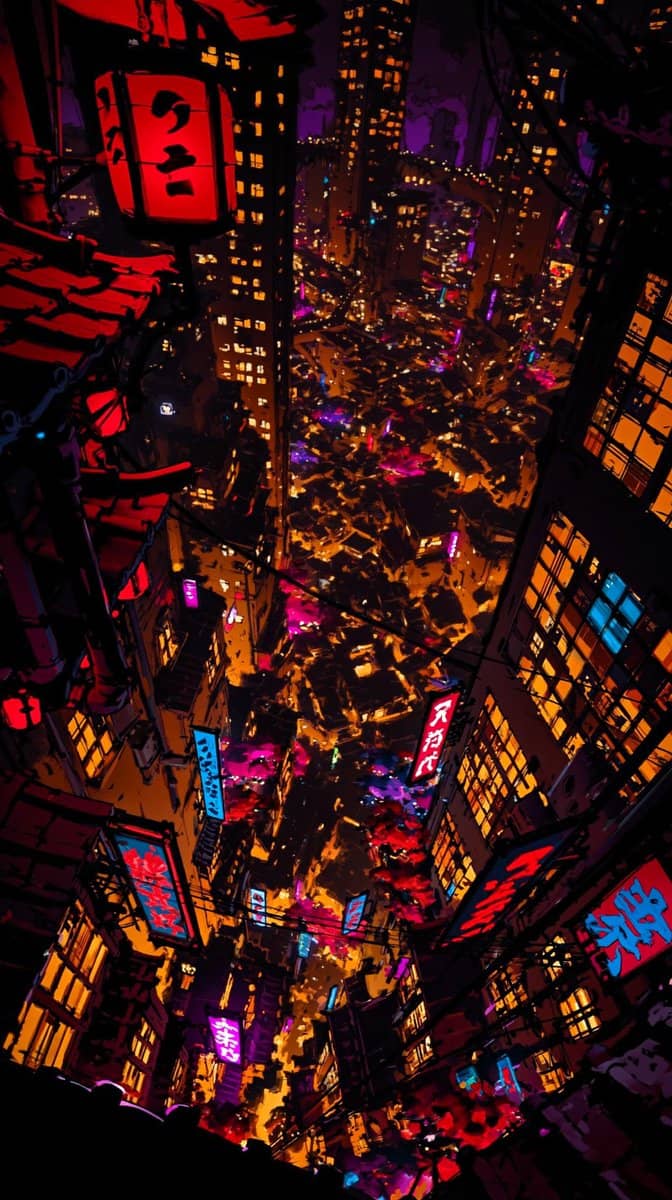 Surreal Japanese Futuristic City