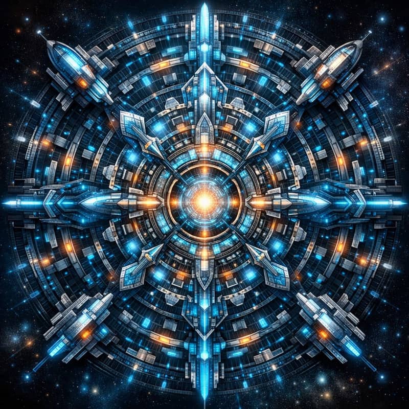 Futuristic Mandala Illustration